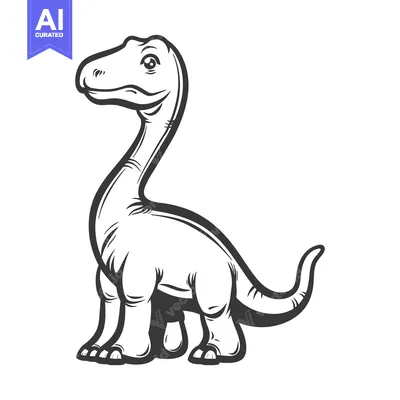 Aset premium populer: A Friendly Cartoon Dinosaur Sitting Down With Its Head Raised