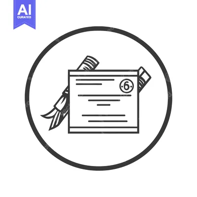 Aset desain premium: An abstract illustration of a paper with artistic elements in circle