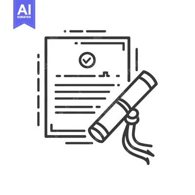 Premium design asset: A diploma and rolled scroll document representing achievement and comp