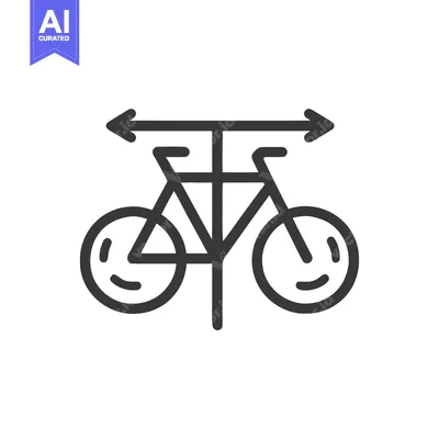 Popular premium asset: Bicycle Route Sign: Minimalist Icon with Directional Arrows, Cycling P