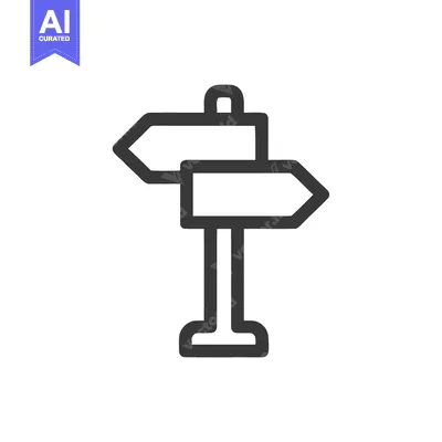 Popular premium asset: Minimalist Signpost Icon: Two Arrows Pointing Different Directions