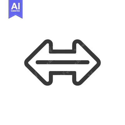 Aset premium populer: Symmetrical Double-Headed Arrow Icon: Directional Symbolism in Minimal