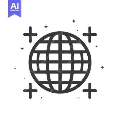 Aset desain premium: A stylized depiction of the planet earth surrounded by stars and cross
