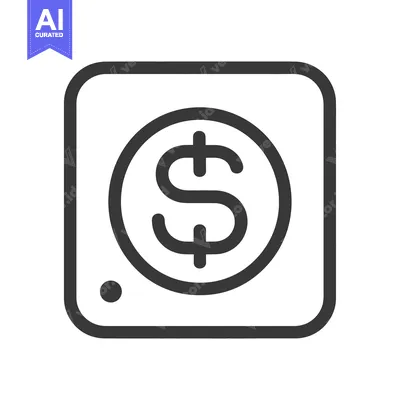Aset premium populer: A simple icon depicting a dollar symbol within a frame