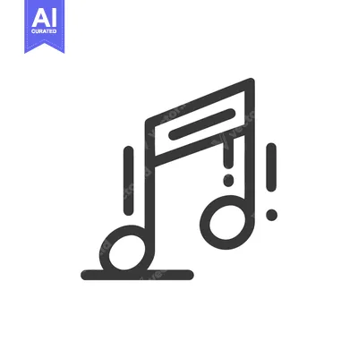 Popular premium asset: Minimalist Music Note Icon with Eighth Notes and Staccato Marks on Whi