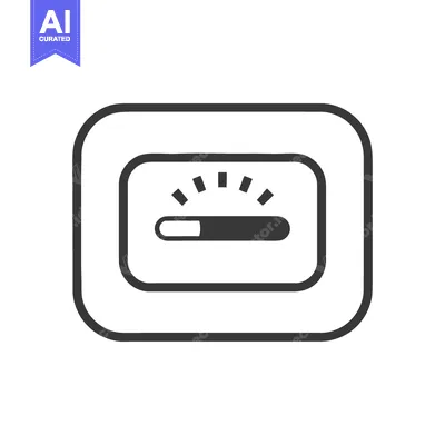Premium design asset: Minimalist Loading Bar Icon: Progress Indicator in Rounded Square Fram