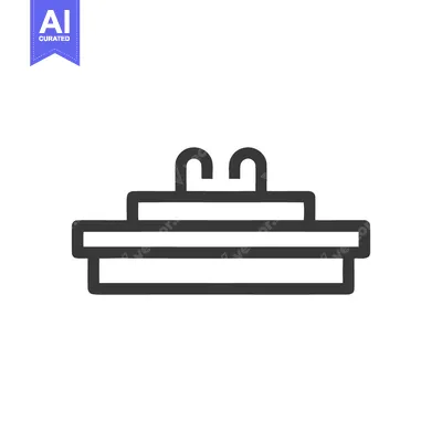 Aset desain premium: Minimalist Swimming Pool Icon with Ladder, Clean Line Art Design