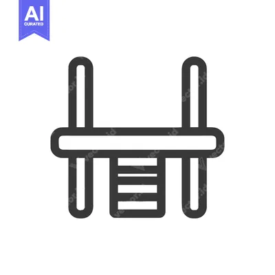 Premium design asset: Minimalist Pool Ladder Icon: Clean Lines, Modern Design, Swimming Acce
