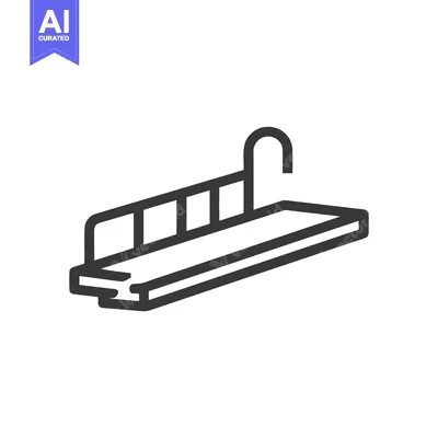 Aset premium populer: Minimalist Line Art: Swimming Pool Diving Board Icon on White Backgrou