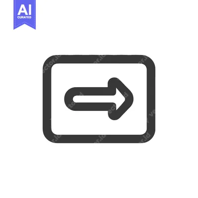 Aset premium populer: Simple Dark Gray Arrow Icon Pointing Right in Rounded Square Frame