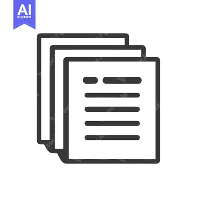 Aset desain premium: Stacked Documents Icon: Minimalist Design for Files and Paperwork