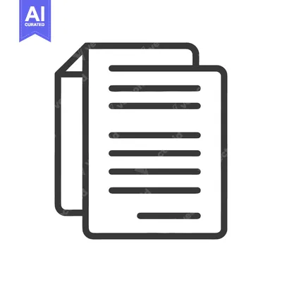 Aset desain premium: Stacked Documents Icon: Clean Line Art for Business and Information Ma