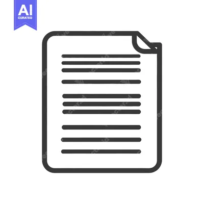 Popular premium asset: A black and white line drawing of a document page