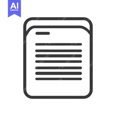 Aset premium populer: A document icon featuring lines of text and rounded corners