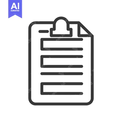 Aset premium populer: A simple illustration depicting a clipboard with a paper on it