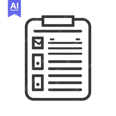 Premium design asset: A simple illustration of a checklist on a clipboard