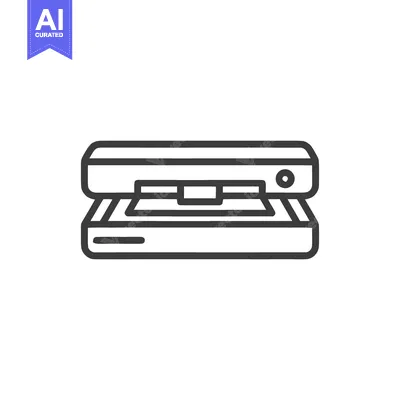 Premium design asset: Minimalist Stapler Icon: Clean Line Art on White Background