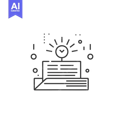 Aset desain premium: Document with a check mark and rays radiating outwards