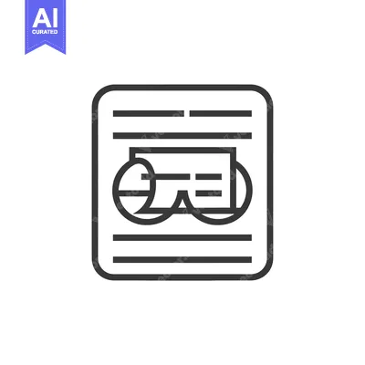 Aset desain premium: Document with a Pie Chart and Bar Graph Inside Two Circles