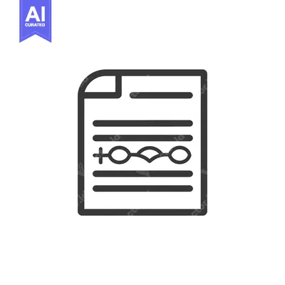 Aset desain premium: Document with Chain Link Icon, Indicating a Process or Workflow