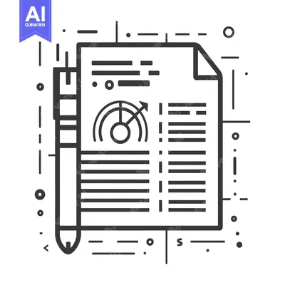 Popular premium asset: Document with Data Chart and Pen Icon