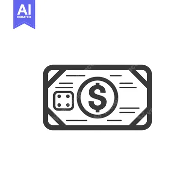 Aset premium populer: Dollar bill with a dice icon in the corner