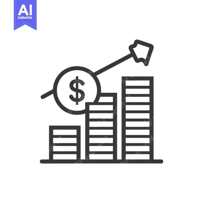 Aset premium populer: Dollar Coin Increasing Bar Graph with Arrow