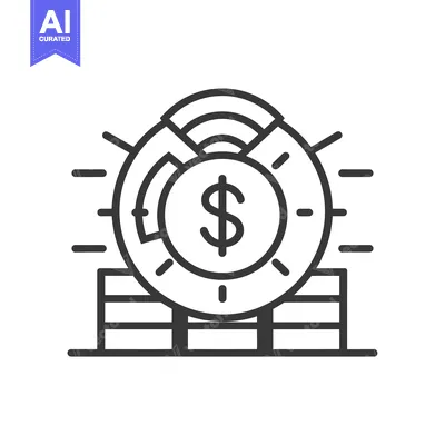 Dollar Coin on a Stack of Bars with a Ring Around It