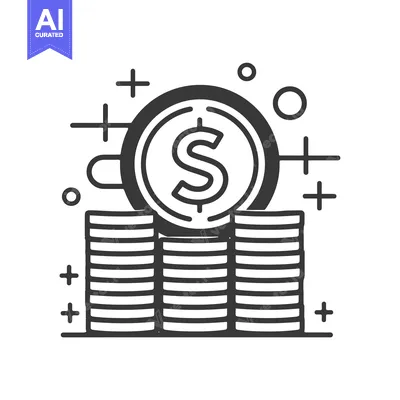 Premium design asset: Dollar Coin on Top of Stacked Coins