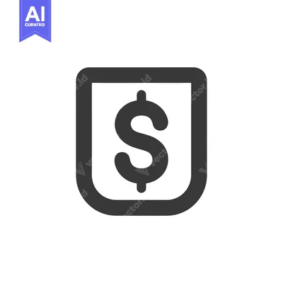 Premium design asset: Dollar Sign Encased in a Rounded Rectangle