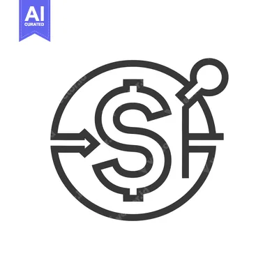Premium design asset: Dollar Sign Enclosed in a Circle with an Arrow Pointing Towards a Key