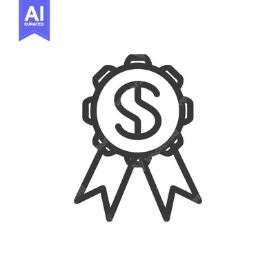 Aset desain premium: Dollar Sign in a Gear with a Ribbon