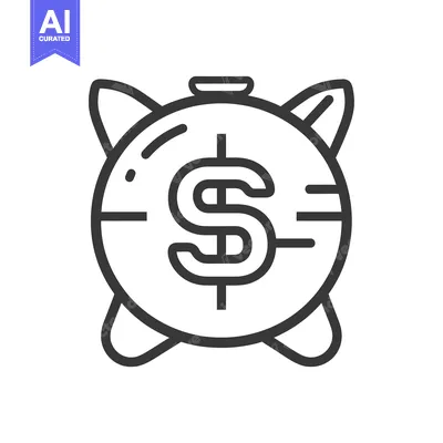 Aset desain premium: Dollar Sign Inside a Circular Target with Wings
