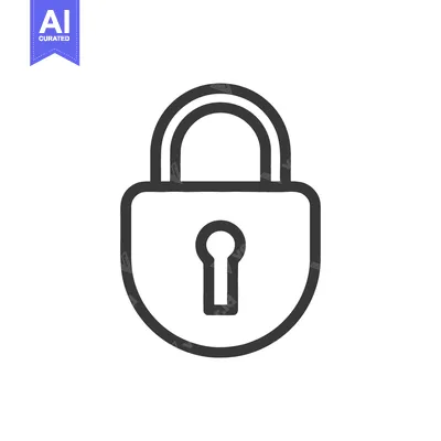 Premium design asset: Minimalist Padlock Icon: Security, Privacy, and Protection Symbol