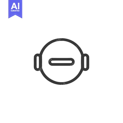 Aset premium populer: Minimalist Subtract Icon: Simple Black Line Art on White Background