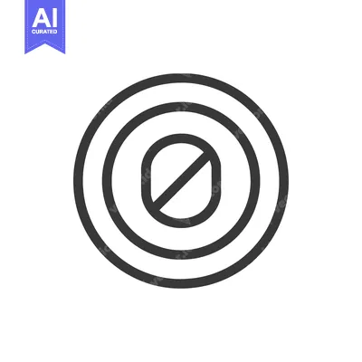 Aset desain premium: Restricted Access: Concentric Circles with a Forbidden Symbol
