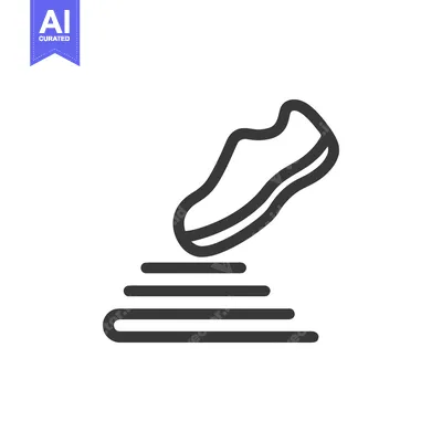 Minimalist Icon of Shoe Stepping on Stacked Books, Education Concept