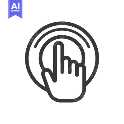 Popular premium asset: Finger Tap Icon: Bold Line Art for Digital Interface Design