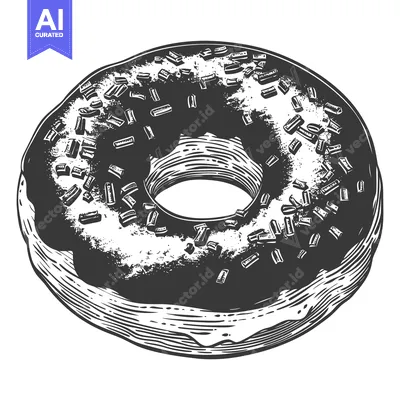 Aset premium populer: A delicious dessert with sprinkles that is covered in icing