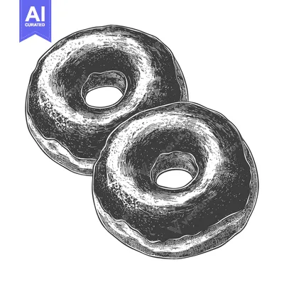 Two Glazed Donuts Delicious Sweet Treat