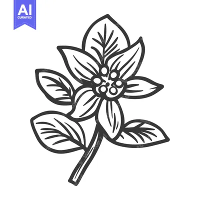 Popular premium asset: An artistic illustration of a blossoming flower with multiple green le