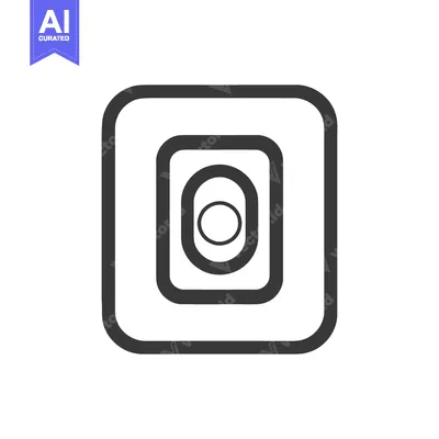 Premium design asset: Concentric Shapes: Minimalist Design with Rounded Rectangles and Circl