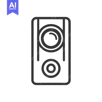 Popular premium asset: Minimalist Speaker Icon: Audio Equipment, Sound System, Line Art Desig