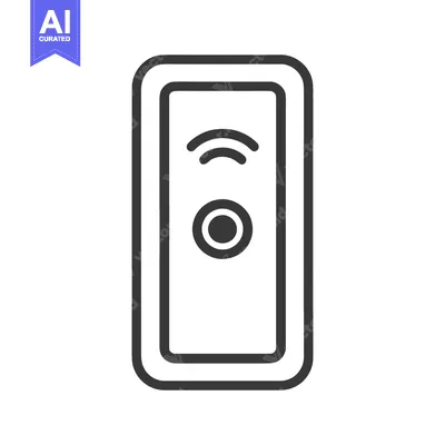 Minimalist Smart Home Control Panel Icon with Wireless Symbol