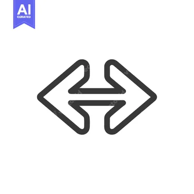 Popular premium asset: Symmetrical Double Arrow Icon: Left-Right Directional Symbol on White