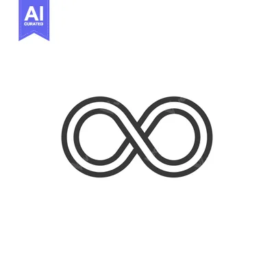 Aset premium populer: Double-lined infinity symbol with gray color