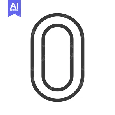 Premium design asset: Double-Line Oval Shape Icon