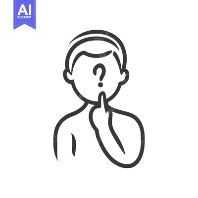 Popular premium asset: An illustrative image of a person with a questioning symbol
