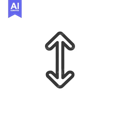Premium design asset: Up and Down Arrow Icon, Directional Movement Symbol, Isolated on White