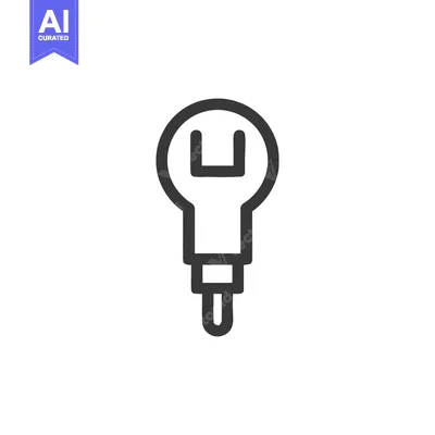 Popular premium asset: Minimalist Wrench Icon: Black Outline on White Background, Repair Tool